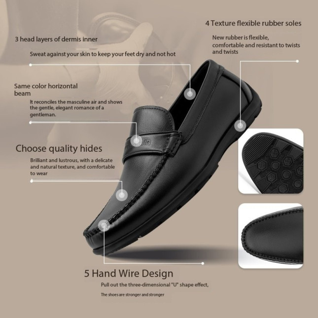 Pierre Cardin Men's Leather Loafers Y23B1636A